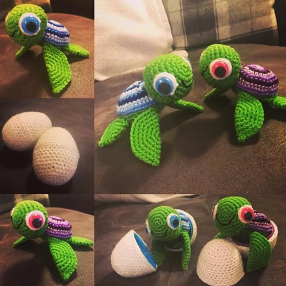 Turtle Crochet Memory Game Crochet Patterns Amigurumi Turtle Amigurumi Pattern - Picture 1 of 1